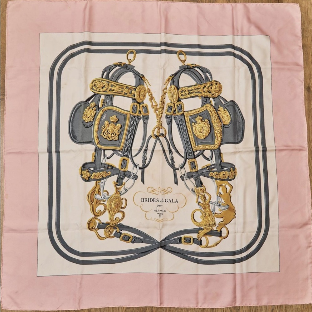 HERMES Scarf Carre90 Silk Scarf BRIDES de GALA'' S